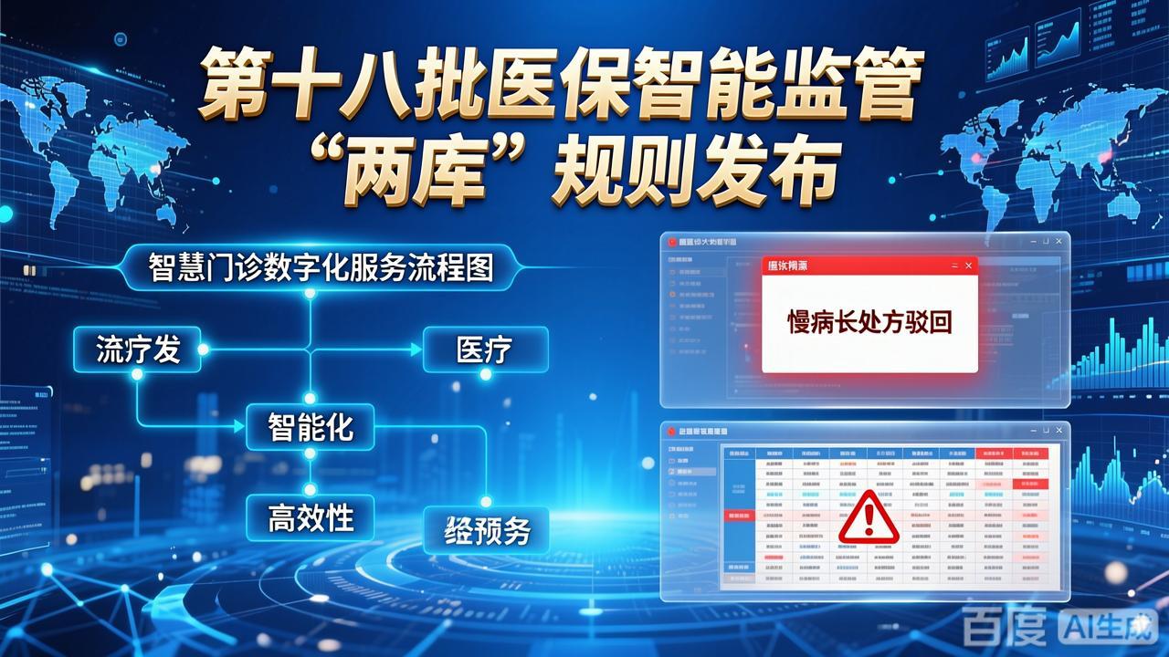 第十八批医保智能监管规则下发！智慧门诊线上开方、诊间结算全流程自动风控