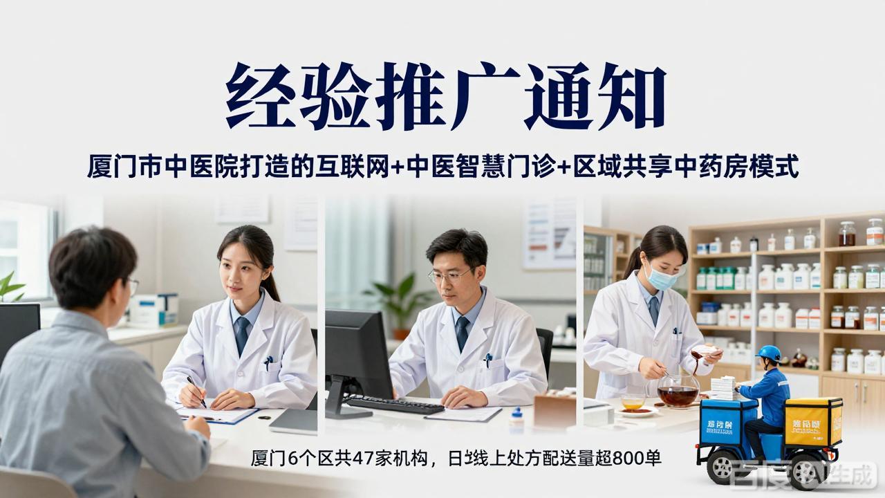 国家发改委全国推广厦门模式！中医智慧门诊 + 共享中药房，基层抓药煎药一键配送到家