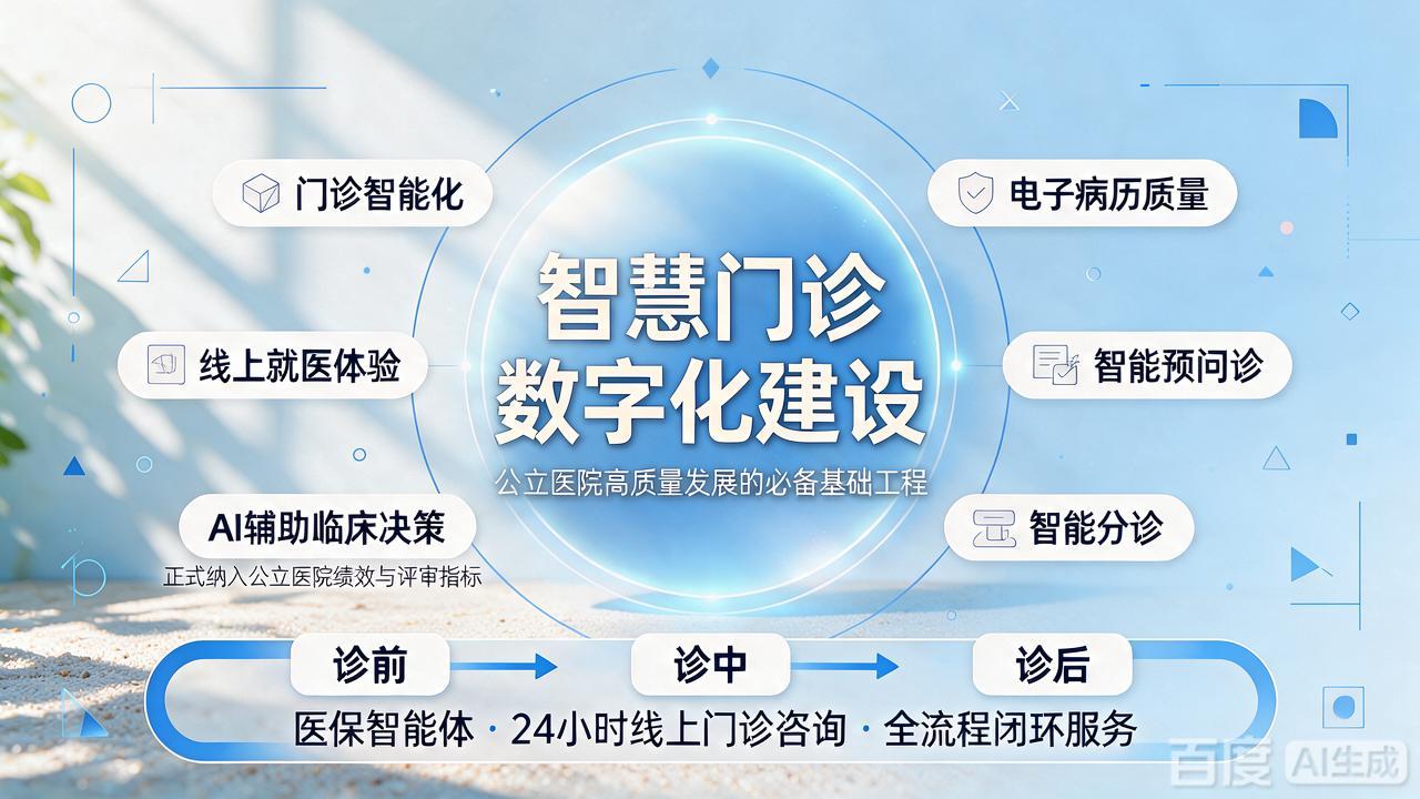 国家发文！智慧门诊纳入公立医院绩效考核，门诊数字化已成硬性要求