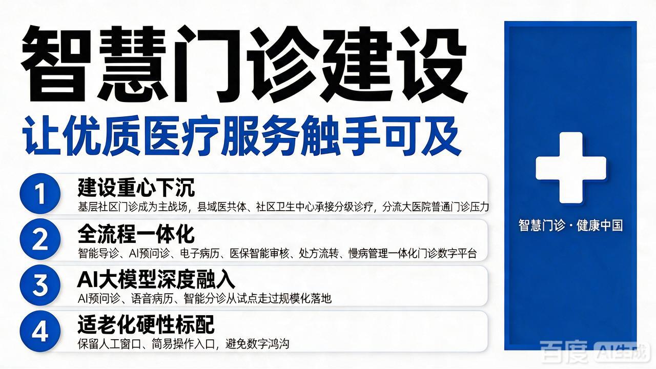 一文看懂！智慧门诊建设 4 大趋势，2026 基层数字化全面提速
