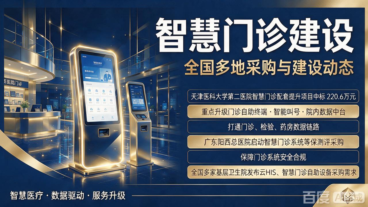 招标放量！智慧门诊改造进入黄金期，基层市场迎来巨大增量